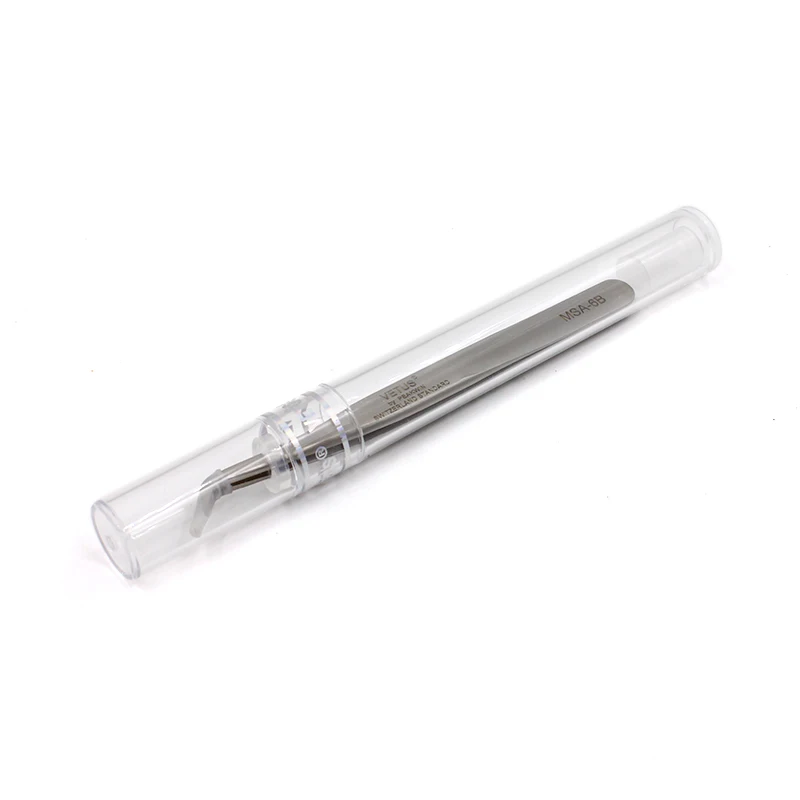 VETUS Original MSA-6B Pinzette Hyperfein Hohe Präzision Korrosion beständig für Volumen Wimpern Extensions 100% Echte – Detail 7