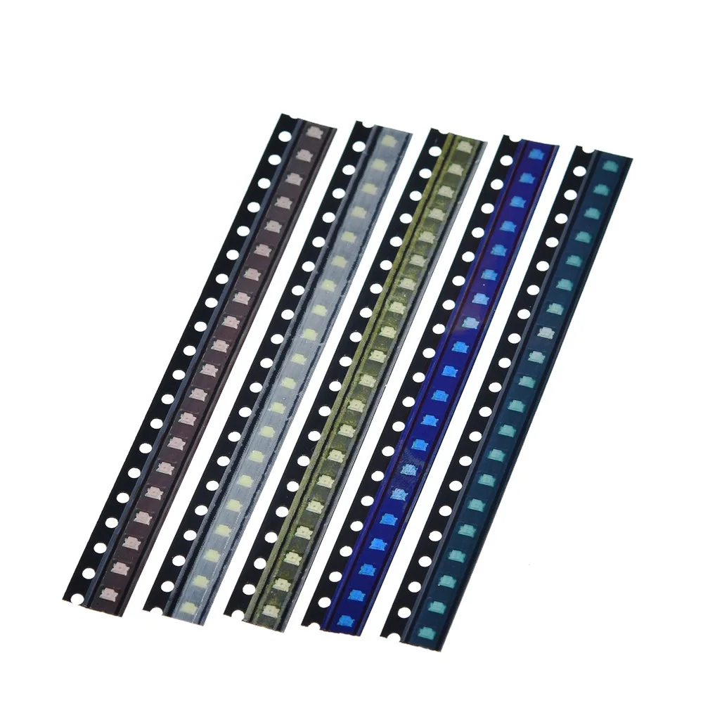 TZT 1 Beutel = 100 Stück 5 Farben SMD 0805 LED DIY-Kit Ultra Helle Rot/Grün/Blau/Gelb/Weiß Klarlicht-LED-Dioden-Set – Detail 2