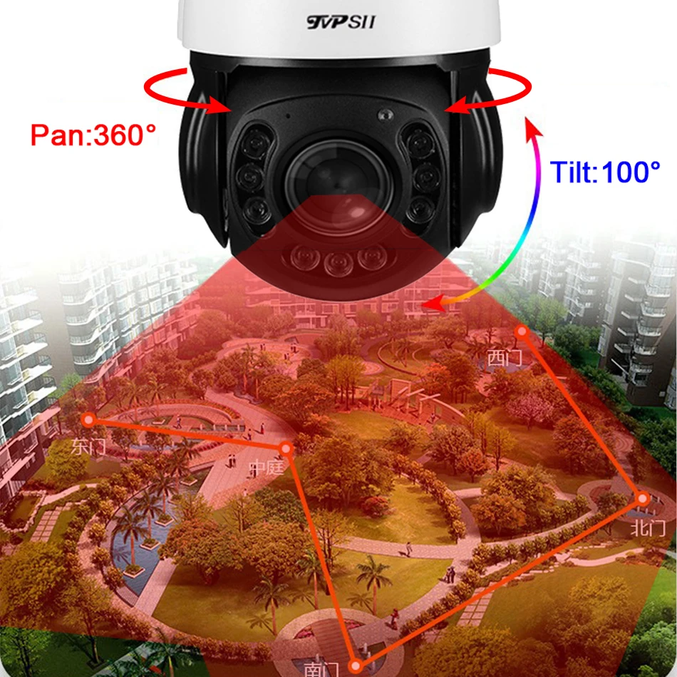 Imagem -04 - Max 128g Humanóide Auto Tracking 8mp 4k Imx415 H.265 Mais 50x Zoom 360 ° Rotação Áudio Infravermelho Externo Onvif Poe Ptz ip Cctv Novo