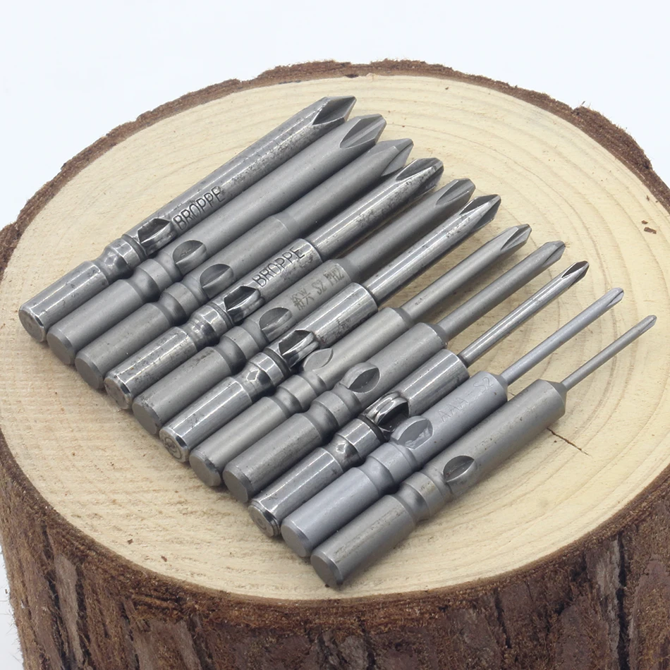 1Pcs 802 Round Shank Magnetic Phillips Cross Screwdriver Bits Electric Screwdriver Head long 60mm