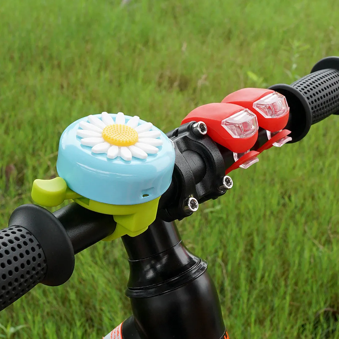 Cyrusher-campana de bicicleta de dibujos animados para niños, campana de margaritas pequeña superfuerte, Scooter de equilibrio, bocina para