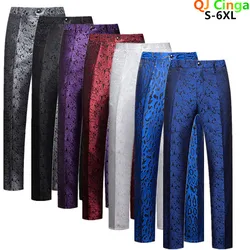 Herren Anzug Hose, Jacquard Stoff Hose, Hochzeits feier Kleid Hose, asiatische Größe M-5XL 6xl, Pantalones Hombre