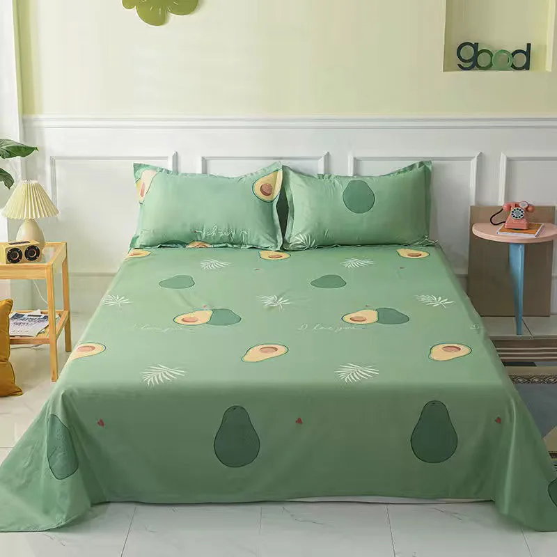 JUSTCHIC 1 PIECE Four Seasons Universal Adult Kids 250x230cm Cartoon Polyester Flat Bed Sheet Aesthetic Skin-friendly Bedspread