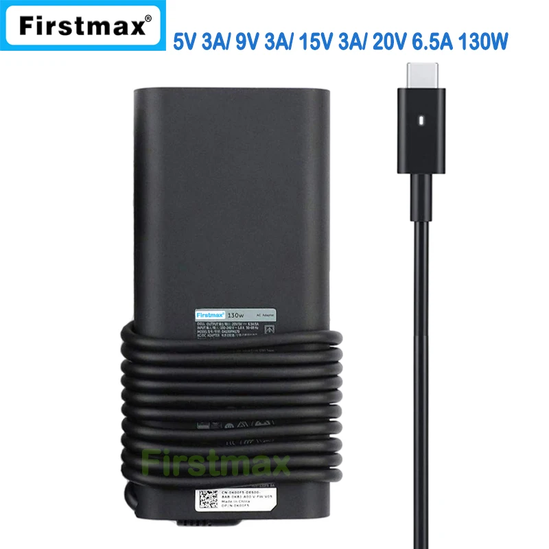 

130W usb-c Type c 20v 6.5A laptop charger for Dell XPS 15 9500 9510 9520 9570 9575 DA130PM170 HA130PM170 AC Power Supply