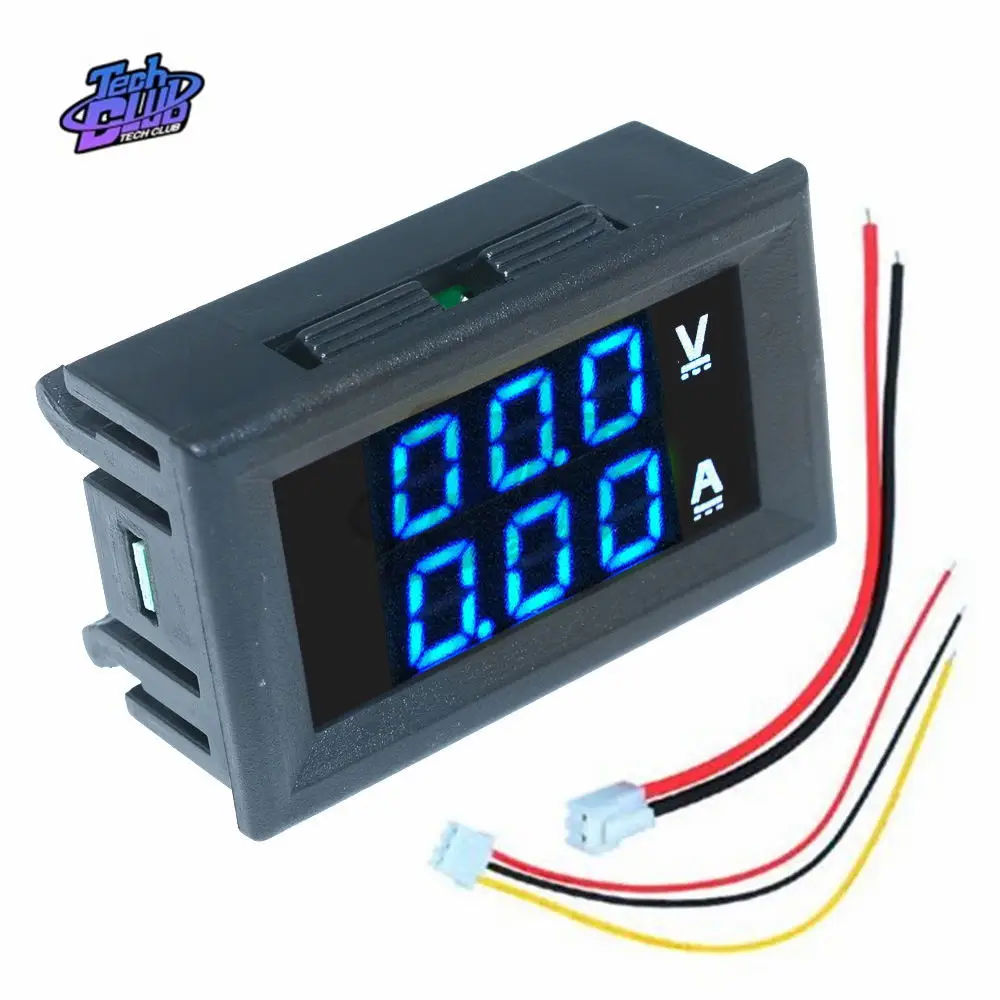 Mini LED Digital voltmetro Detector DC 0-100V misuratore di corrente di tensione Monitor di capacità 10A Panel Amp Volt Panel Tester Meter