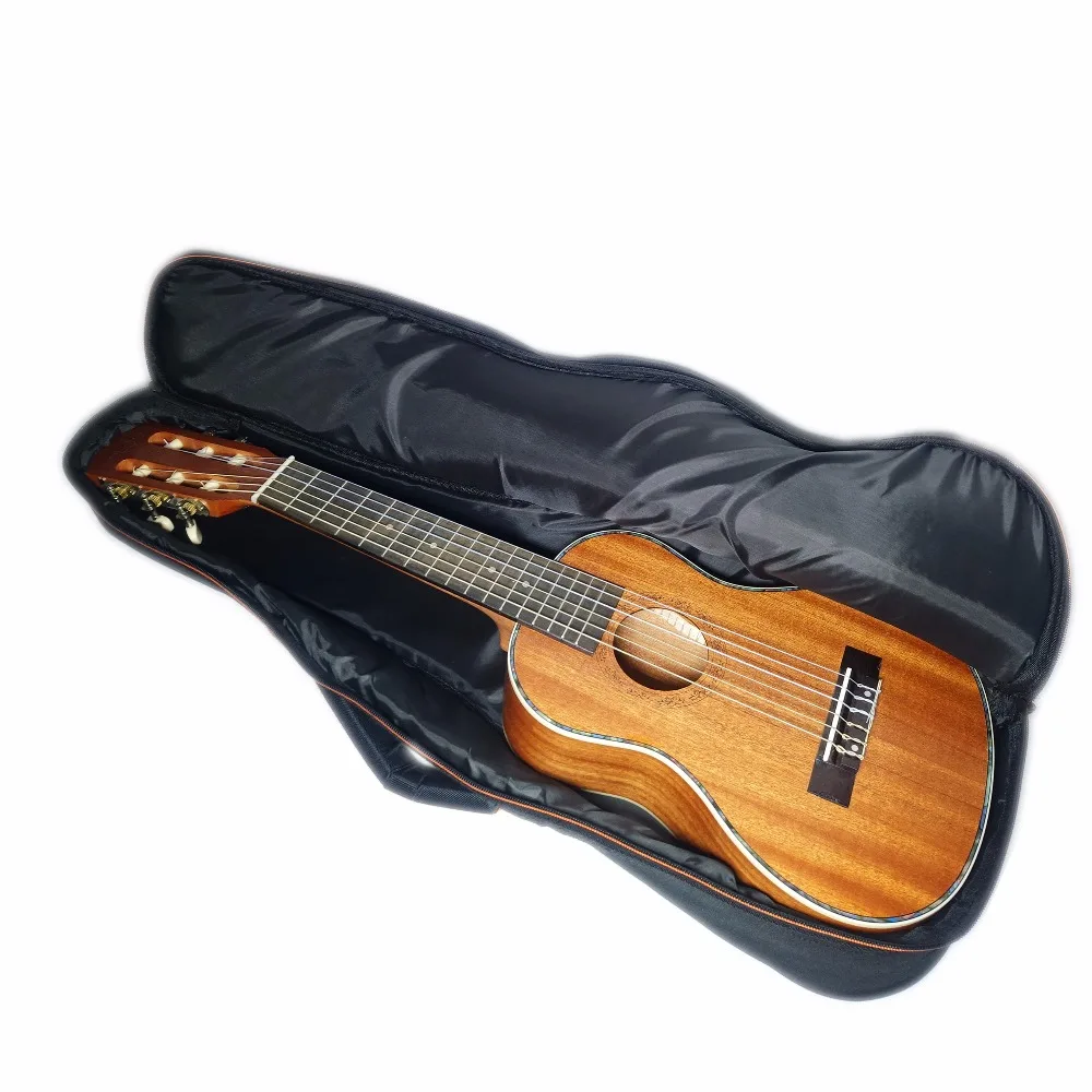 Guitalele custodia Ukulele borsa 28 30 pollici 13mm zaino impermeabile Mini chitarra Ukelele Guitarra baritono grandi accessori Beige Gig