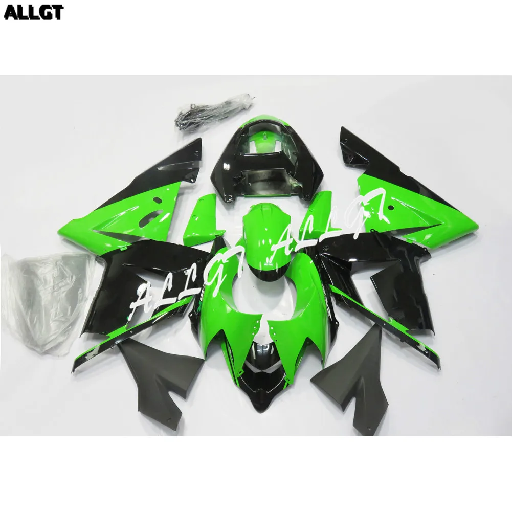 

Fairing Kit Bodywork Green Black Pre-drilled fit KAWASAKI Ninja ZX-10R 2004-2005