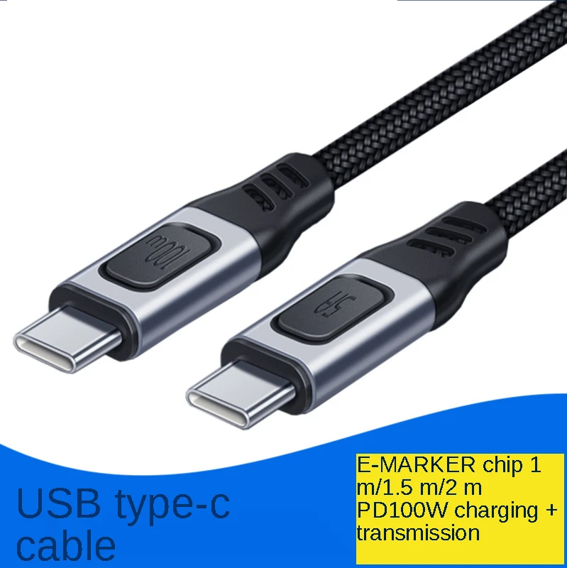 1 متر 1.5 متر 2 متر USB نوع C 3.1 إلى USB C ذكر إلى ذكر 100 واط عالية السرعة نقل بيانات كابل ل ماك بوك شاومي HP