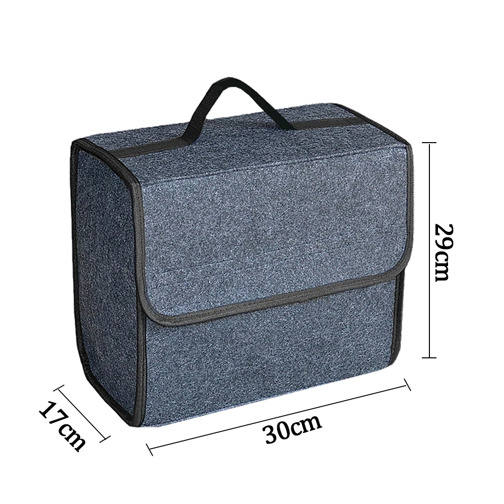 Car Storage Bag Trunk Organizer Box Felt Cloth Storage Box Auto Cargo Container Bags Multi-Pocket Tidying Bags Car Accessories