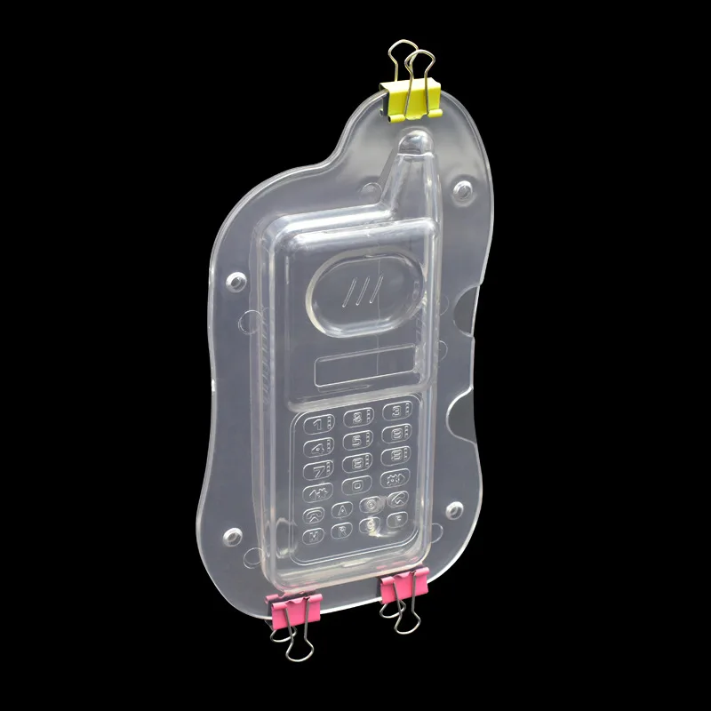 New 3D Cell Phone Chocolate Mold Plastic Transparent Polycarbonate Form for Bakery Cake Decoration Baking Pastry Tools Molds
