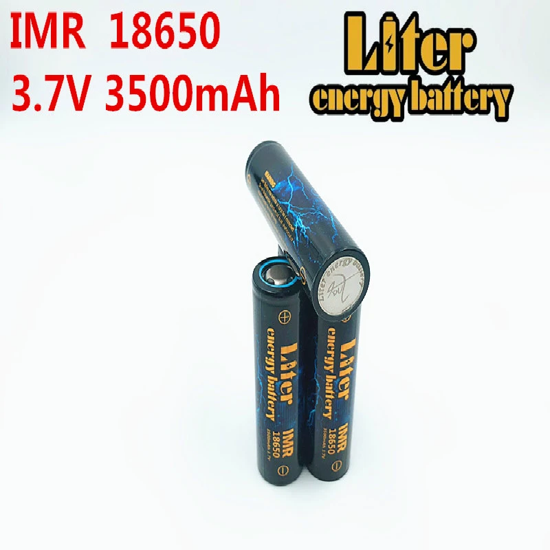 

Liter energy battery 10PCS IMR18650 3.7V 4.8A 3500MAH 18650 Rechargeable battery use battery core for Flashlight