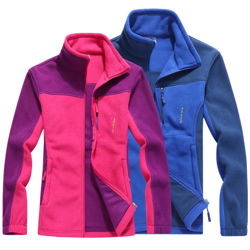 

Outdoor Fleece Men's And Women's Autumn And Winter Thick Preserving Polar Fleece Jacket Fashion Stitching Fleece Jacket a