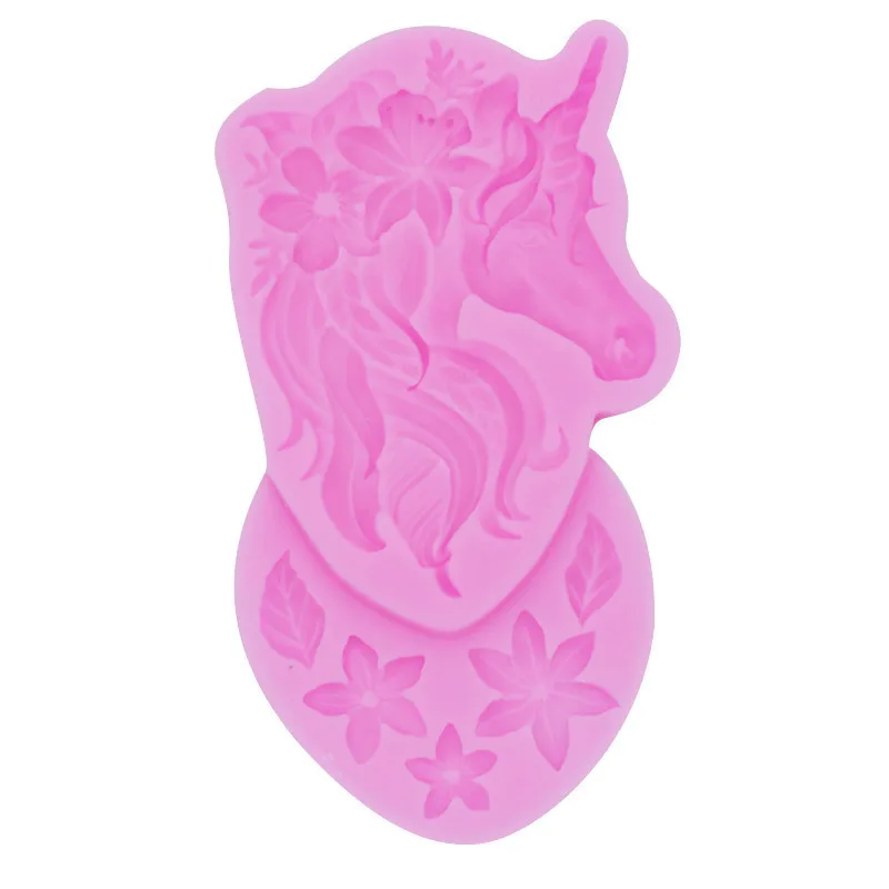 Aomily 3D Birthday Unicorn Animalsl Silicone Mold Fondant Mould Cake Sugarcraft Decorating Chocolate Gumpaste Tools New Style