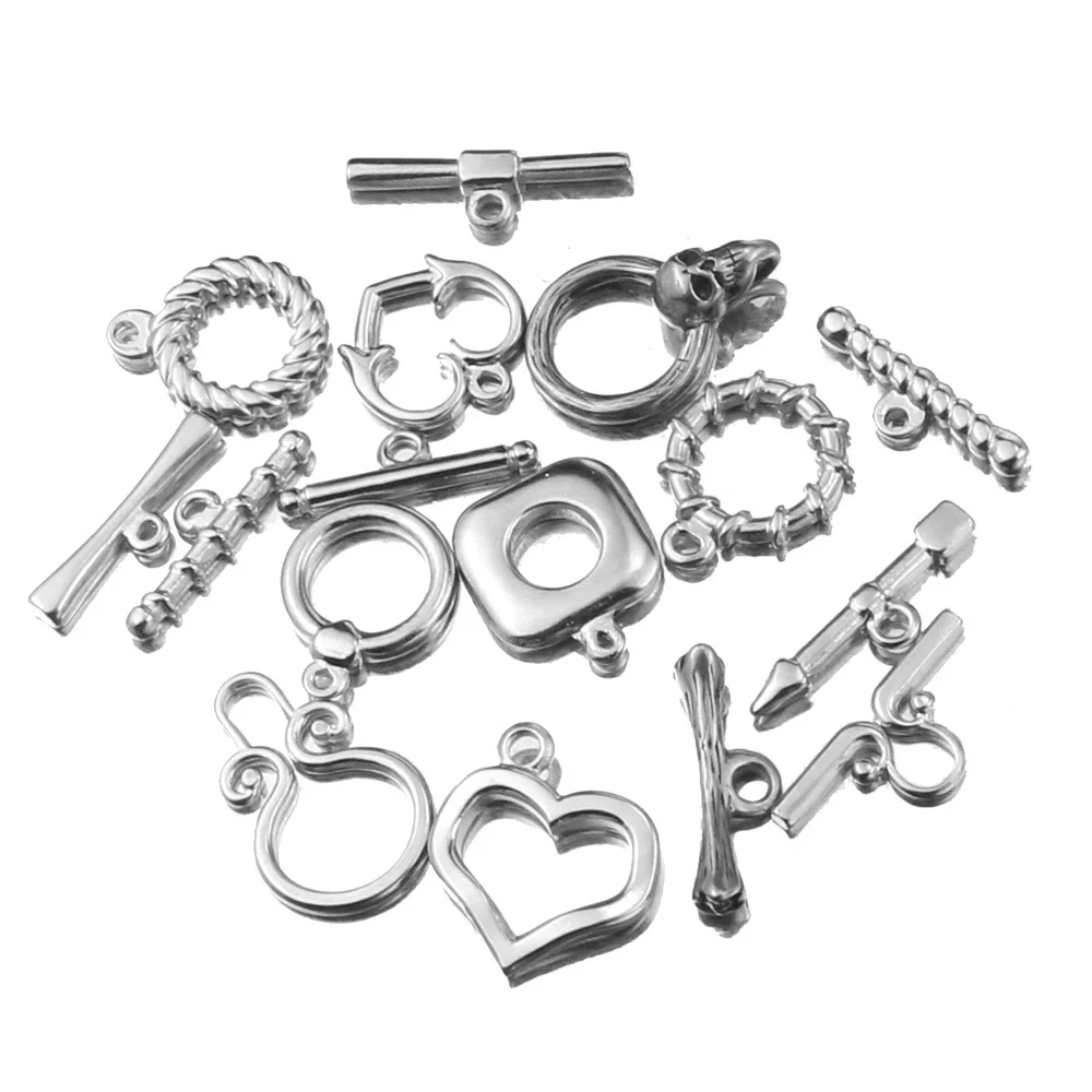 

2 SETS High Quality Polished Stainless Steel OT Clasps Connectors for DIY Bracelet Necklace Jewelry Findings Making Accessories