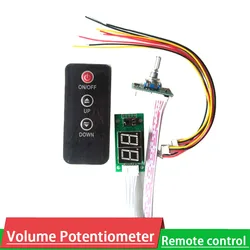 Doppio potenziometro digitale potenziometro del volume del telecomando con display a led + telecomando a infrarossi per audio amplificatore di potenza