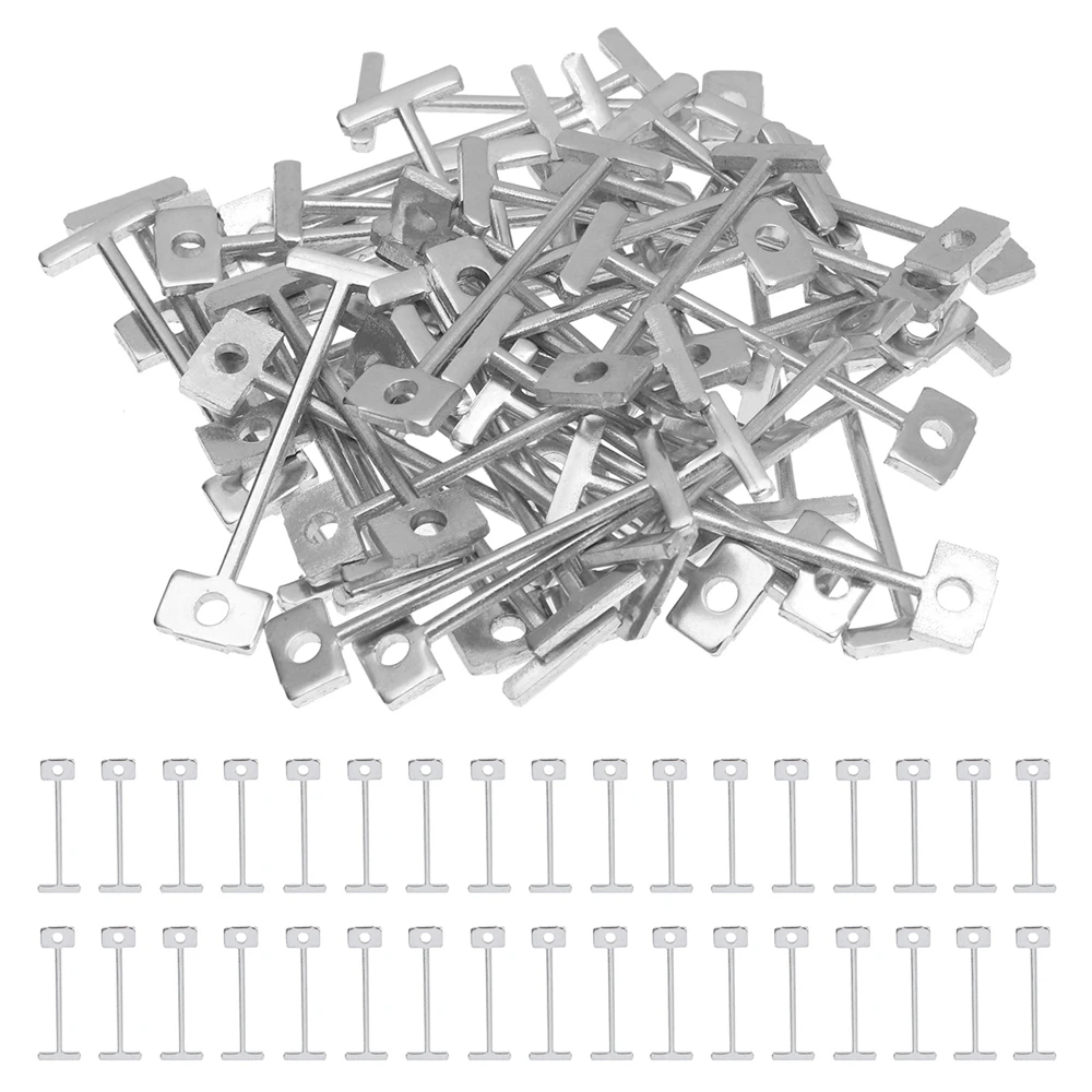 100Pcs Level Wedges Tile Spacers for Flooring Wall Tile Carrelage Level Replaceable Steel Needles Locator Spacers Plier