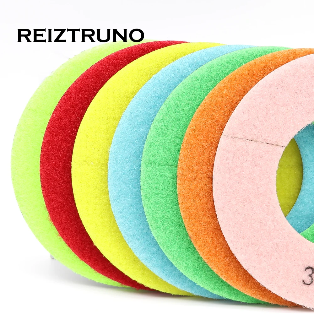 Reiztruno 7 Cái/bộ 130 Mm Khô Đánh Bóng Đá Lục Giác Nhựa Dán Chuyên Nghiệp Chà Nhám Đĩa Cho Đá Cẩm Thạch Đông Ninh Tầng Xay Khô