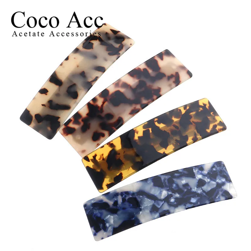 Clearance Sale =  high end tortoise shell simple rectangle geometric hair barrettes clips for women girls