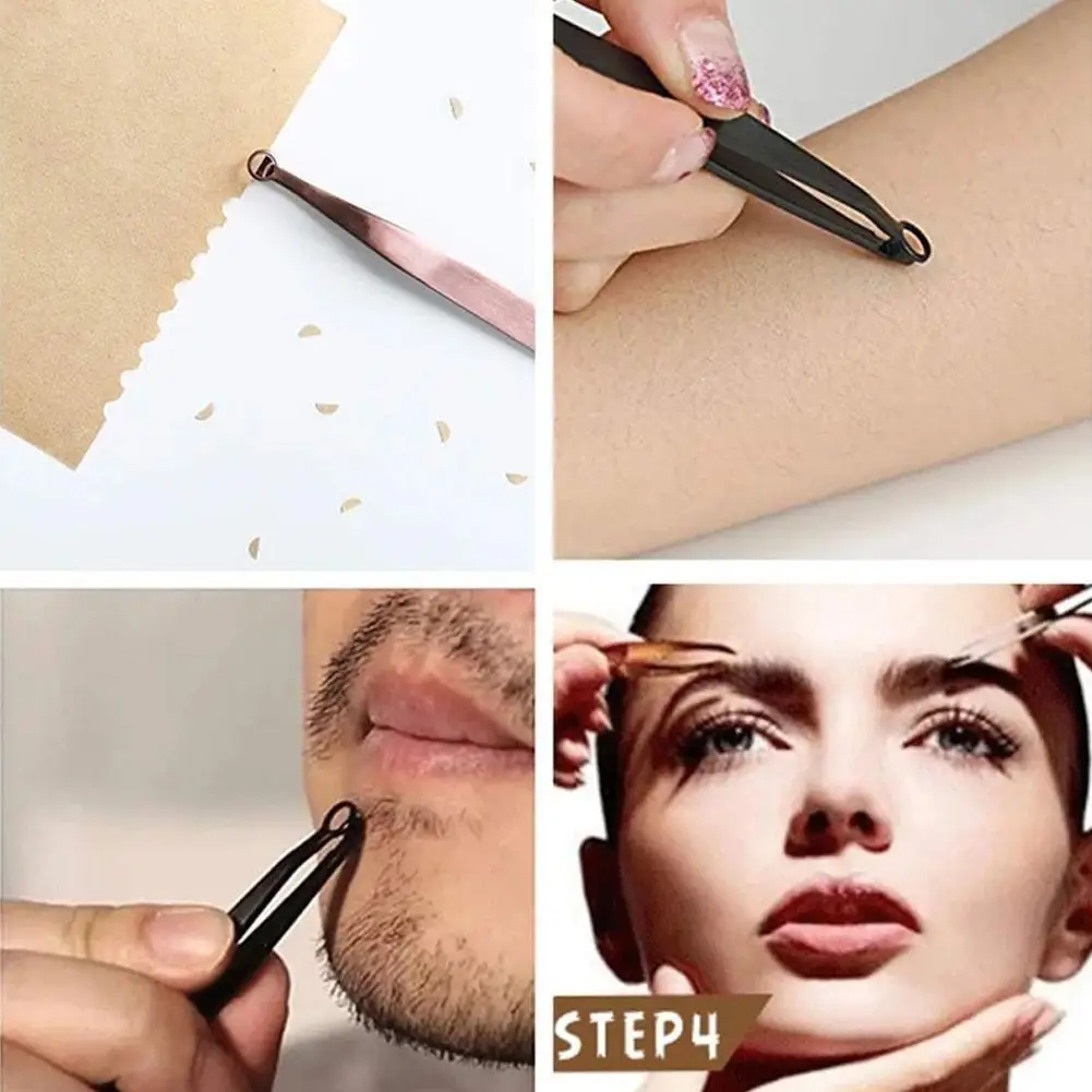 Universal Nose Hair Trimming Tweezers Steel Eyebrow Nose Hair Cut Manicure Trimming Makeup Scissors Painless