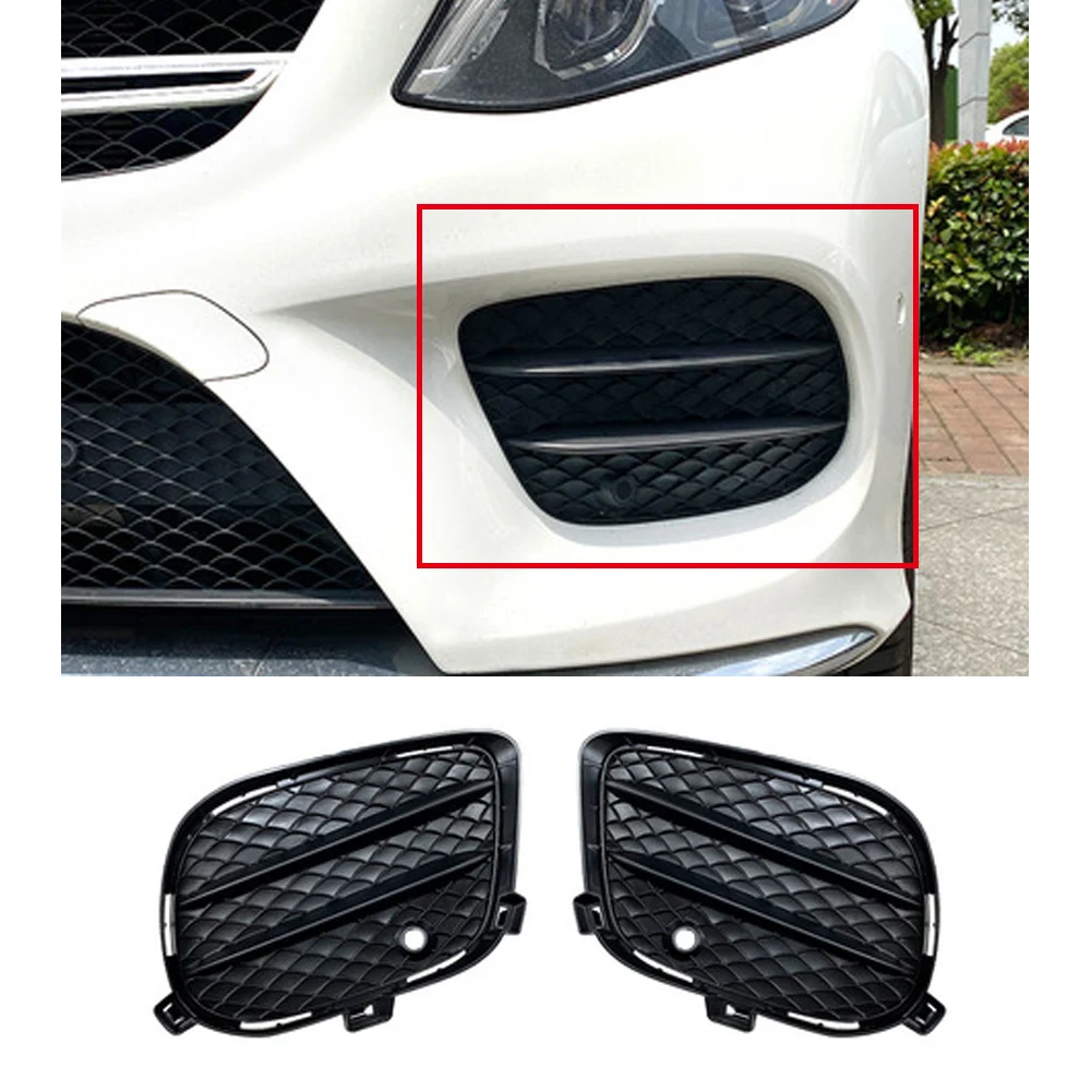 

Front Bumper Fog Light Mesh Grill Grille Grills For Mercedes-Benz GLE GLS GLE Coupe W166 X166 C292 2016-2019 Car Styling