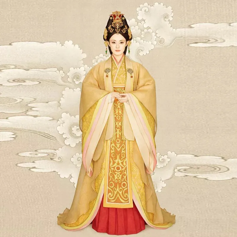 Film Television Same Item ancient costume female Han suit Queen Outfit Empress Dowager trailing Standard HanFu performance dress