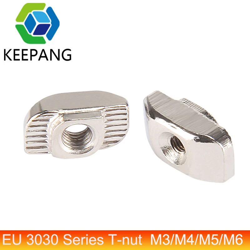 10/20 EU 3030 Aluminum Extrusion M3/M4/M5/M6 for 30 Series T Nut Hammer Slot T-nut Sliding Nut Fasten Connector