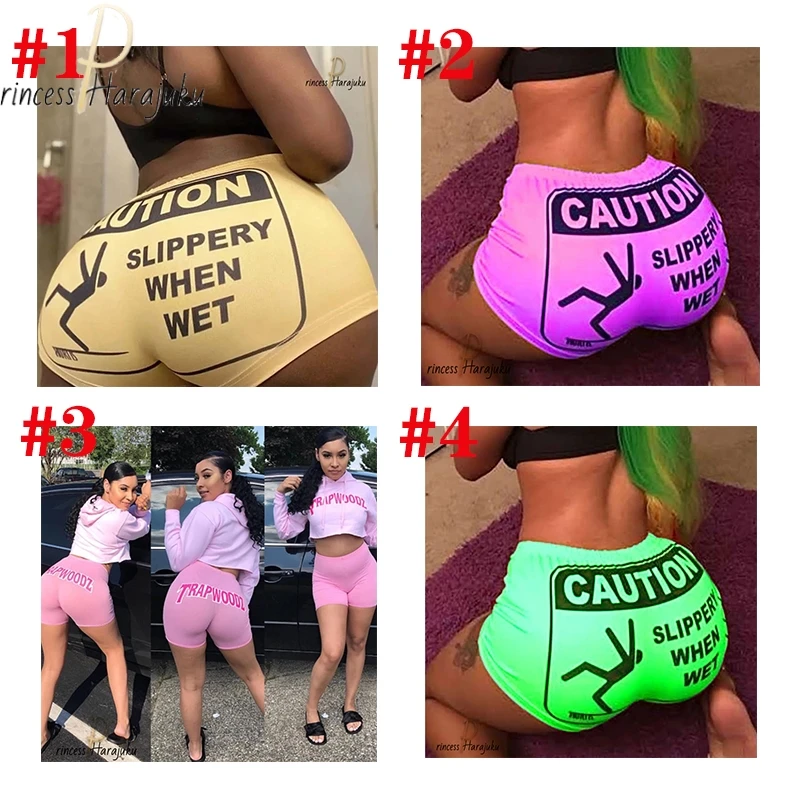 

2021 Summer New Women Mid Waist Booty Shorts Bodycon Harajuku Snack Booty Shorts Sexy Bicycle Fitness Candy Shorts Skinny Shorts