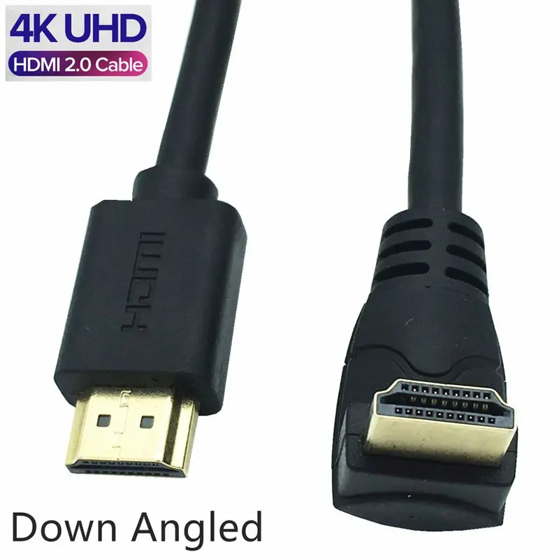 4K HDMI-compatible 2.0 Cable 90/270 Degree Angle HDTV Cable 15CM 0.6M 1.8M 1080P 3D For TV PC Projector PS3 4 Ultra 3D Computer