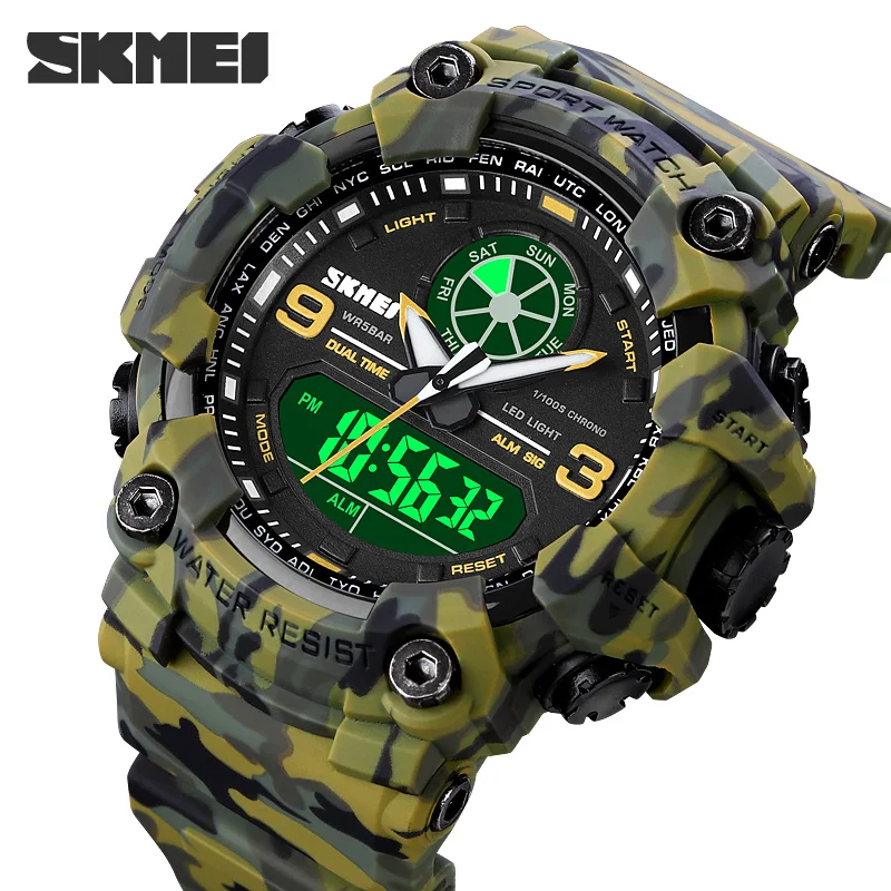 

Sports Watches Men Male Clock 5ATM Dive Swim Fashion Digital Watch Military Multifunctional Wristwatches relogio masculino SKMEI