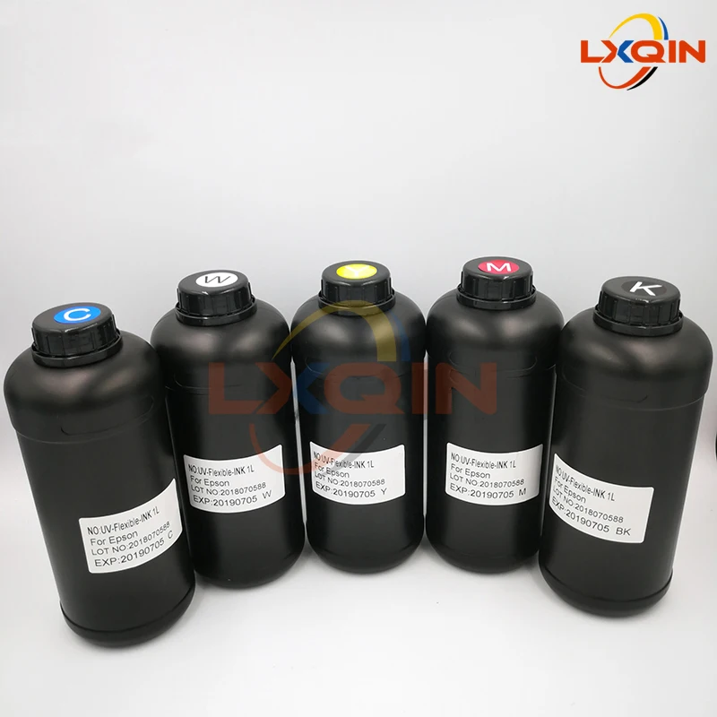 Tinta UV flexível LXQIN, LED, material macio, Epson XP600, DX5, DX7, cabeças de impressão i3200, impressora a jato de tinta plana humana Xuli, 1000ml