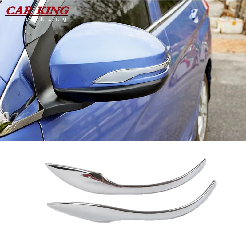 

ABS Chrome Car Rearview mirror strip frame cover trim car styling accessories 2pcs For Honda FIT JAZZ 2014 2015 2016 2017 2018