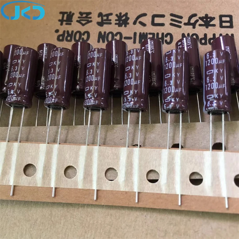 

20pcs/Lot 6.3V1200uF 8*20mm High-Frequency Low-Impedance Aluminum Electrolytic Capacitor 1200uF6.3V NIPPON