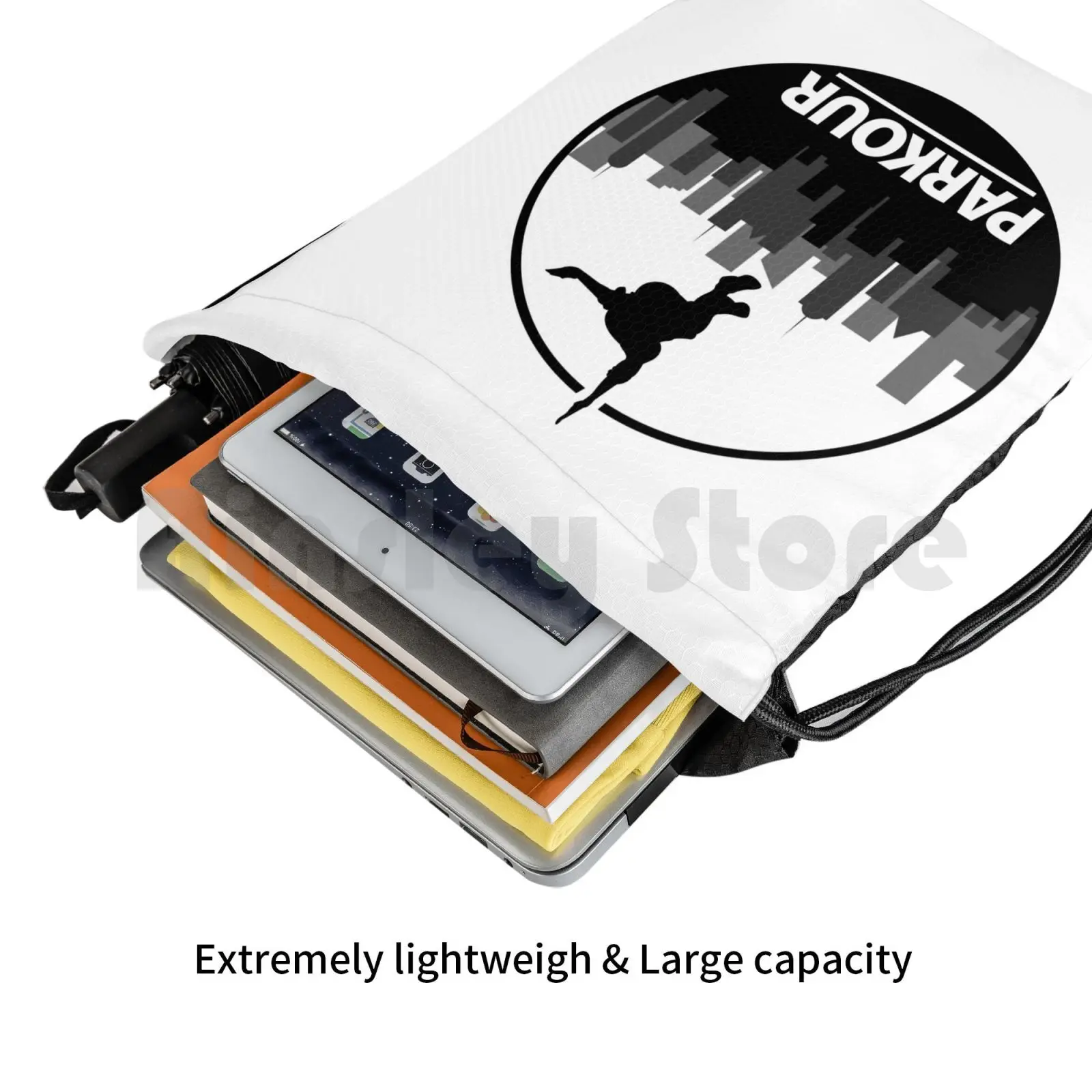 Parkour. Backpack Drawstring Bags Gym Bag Waterproof Parkour Sports Hobby Idea Leisure Free Running Backflip image 5