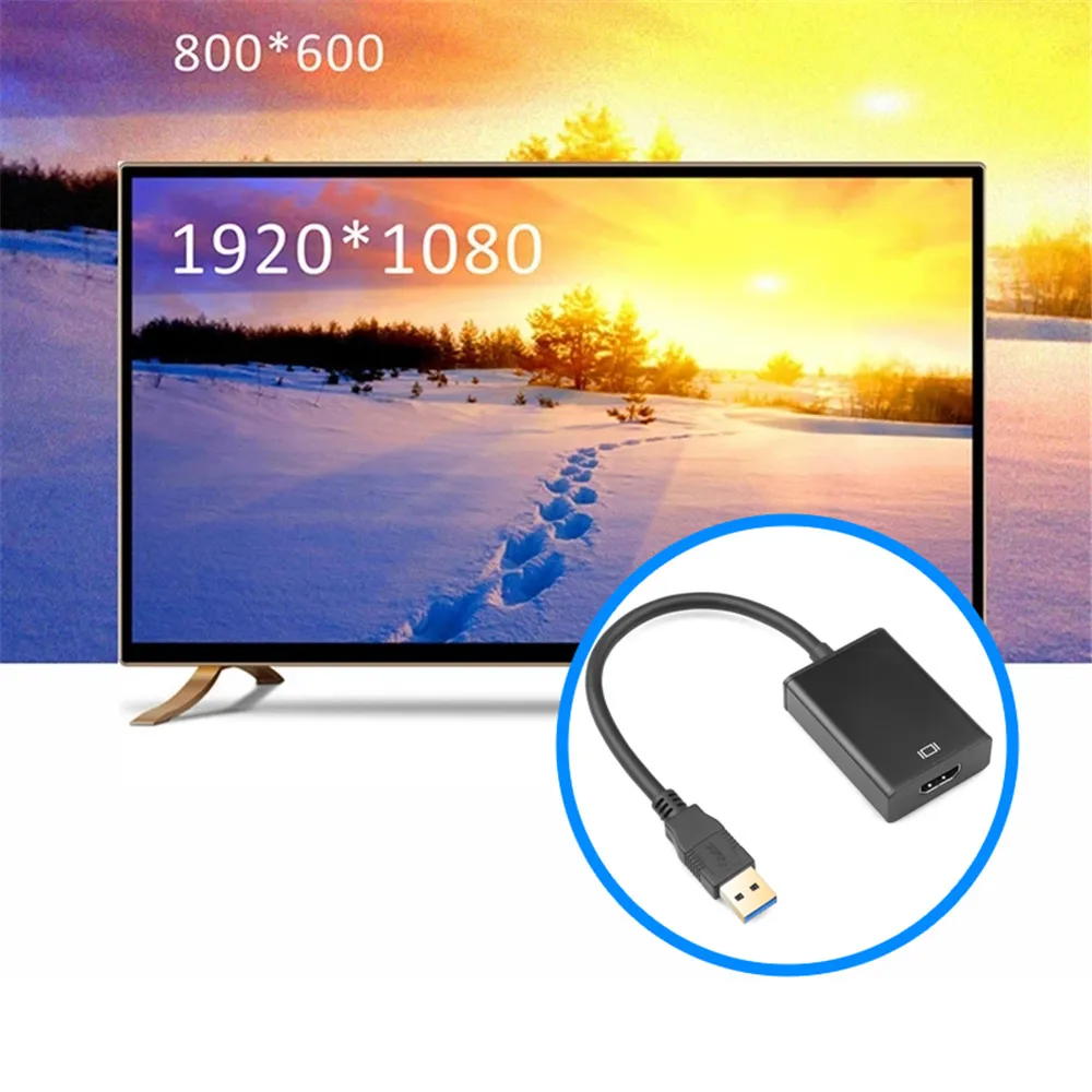 1080P 60 Гц HD портативный USB 3,0 в HDMI-совместимый Аудио Видео адаптер преобразователь кабель высокая скорость 5 Гбит/с для Windows 7/8/10 ПК