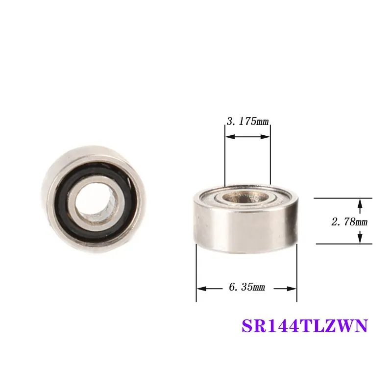 10pcs high speed WH Sinol T3 Dental Handpiece bearing SR144TLZWN 3.175*6.35*2.78mm stainless steel hybrid ceramic ball bearings