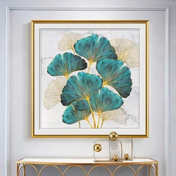 Zozack Needlework DIY Printed Ginkgo Biloba Cross stitch Sets For Full embroidery Cross-Stitch Kit Leaves Home Wall Decoration