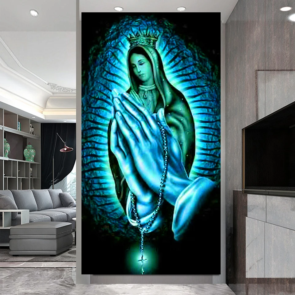 Full,Square,round,diy,Diamond painting Virgen De Guadalupe Prayer picture of rhinestone painting mosaic full embroidery YG2715