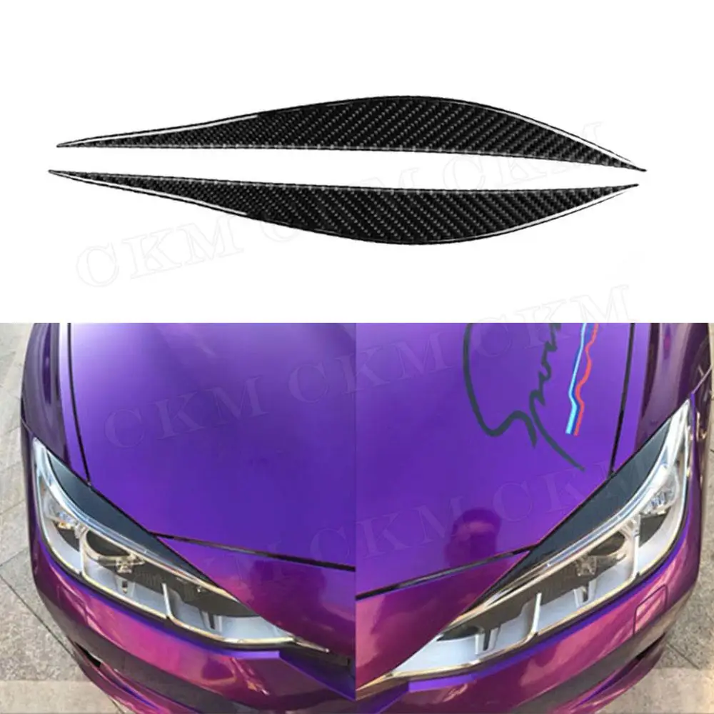 

Forged Carbon Fiber Car Lamp Eyebrow Stickers Modified Stickers For BMW 3 Series F30 2012 2013 2014 2015 2016 2017 2018