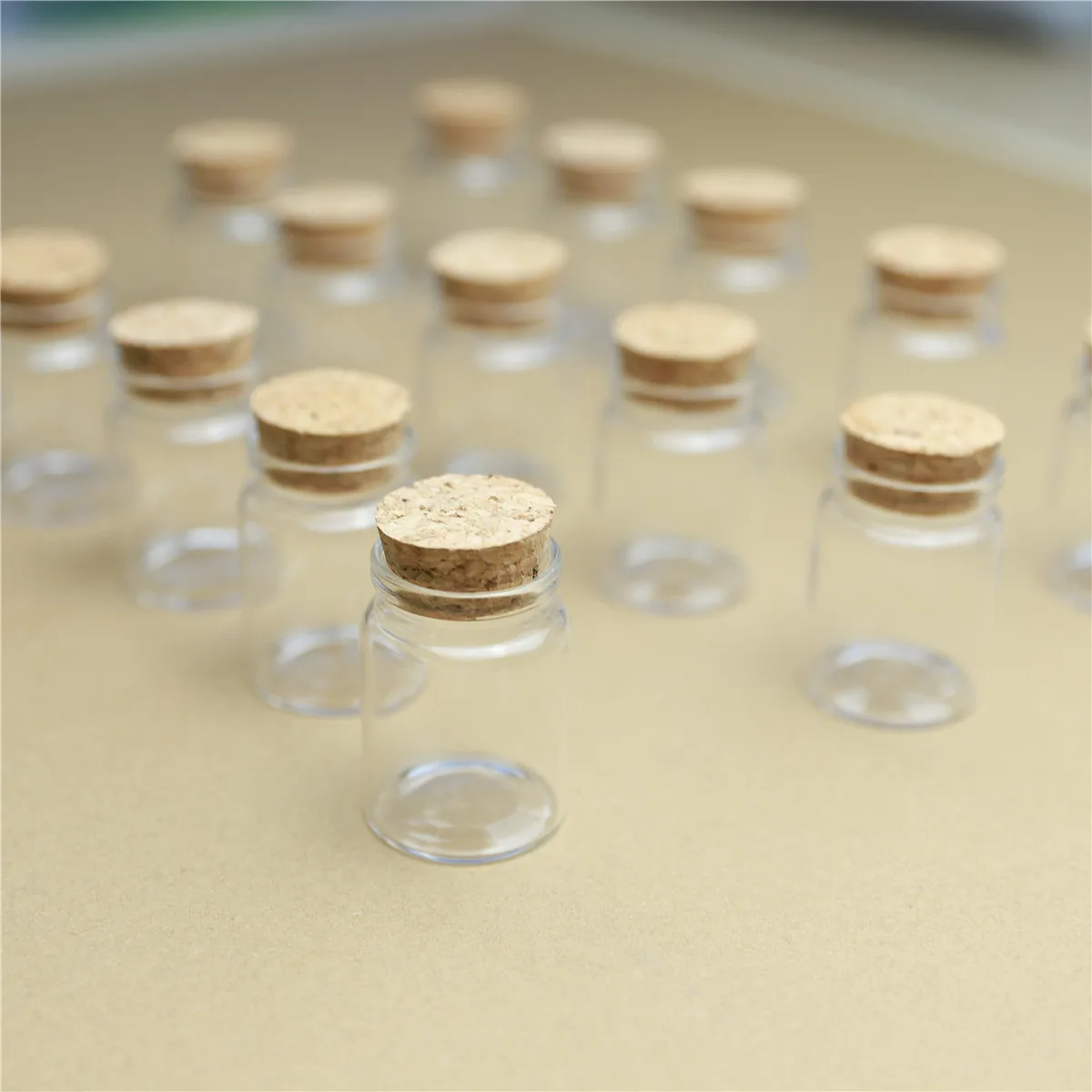 12pcs/Lot 30ml DIY Mini Wishing Glass Bottles Cork Crafts 37mm Tiny Empty Jars Cork Stopper Transparent Souvenir Container