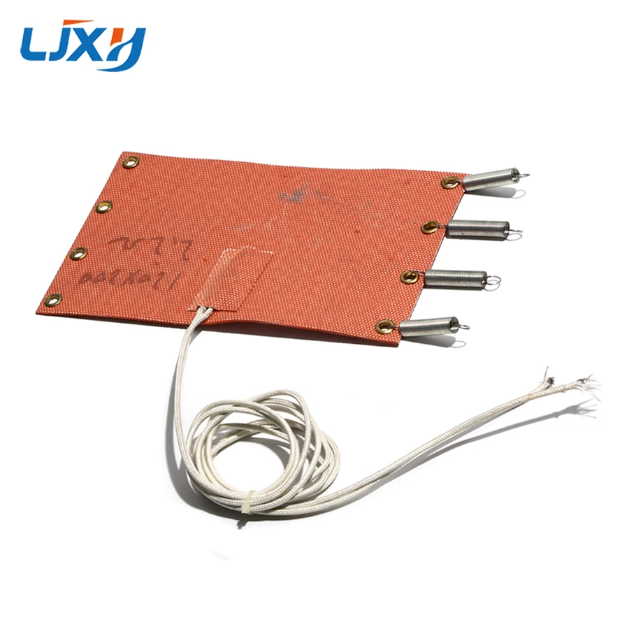 LJXH 240/245/250/280mm High Temperature Resist Silicone Rubber Heating Plate with Spring and Hole Polyimide Film Heater Pad