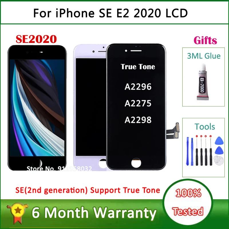 TrueTone Display For iPhone SE2020 SE 2020 E2 LCD Display With Good 3D Touch Screen Digitizer Assembly For SE2 2020 LCD Screen