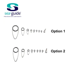SeaGuide 9Pcs/Set Spinning Guide Set Stainless Steel Frame Rod Building Component DIY Pole Repair Accessory