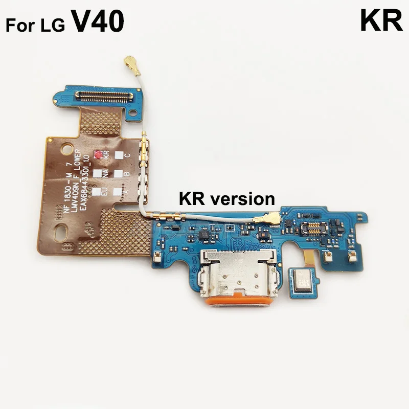 Aocarmo For LG V40 ThinQ Type C USB Charger Dock Charging Port Connector Bottom Mic Microphone Circuit Board Flex Cable