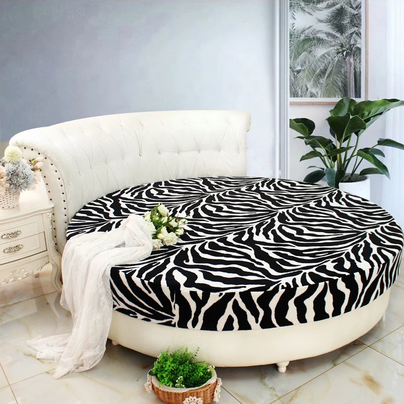 Winter Flannel Round Fitted Sheet Set Round Bed Sheet Bedding Set Customizable Mattress Topper 200cm 220cm