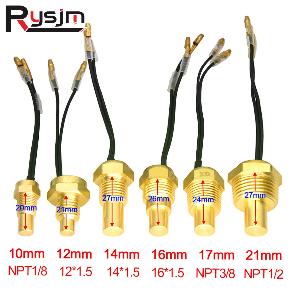 12V 24V Car Truck Digital Water Temperature Sensor NPT1/8  50K Head Plug 10mm 12mm 14mm 16mm 17mm 18mm 21mm Water Temp Sender 