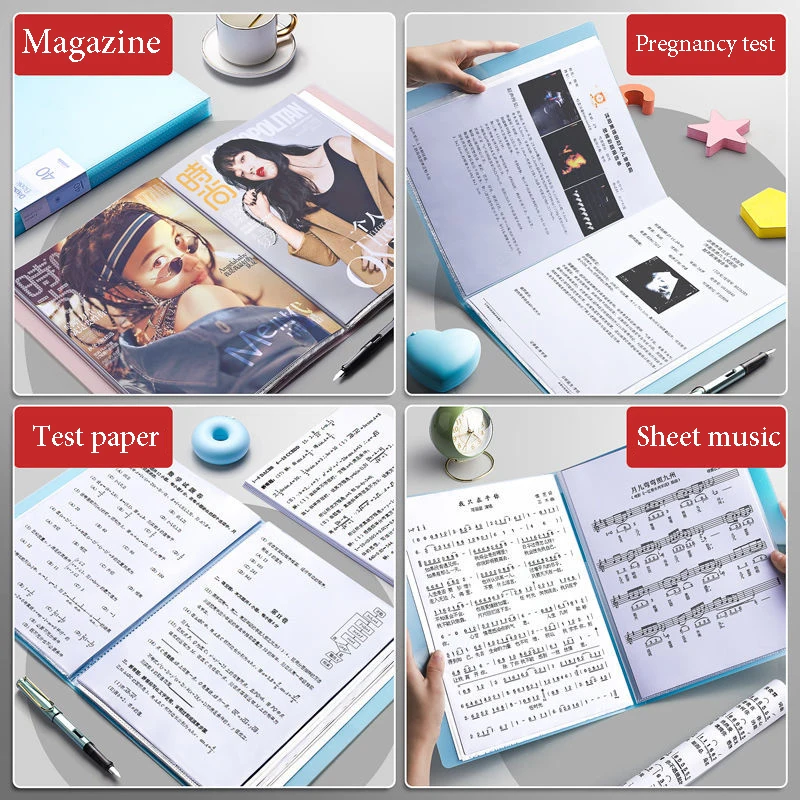 Classeur A4 Multicouche Transparent pour Documents de Test de Grossesse, Sac de Rangement, Journal de Réception