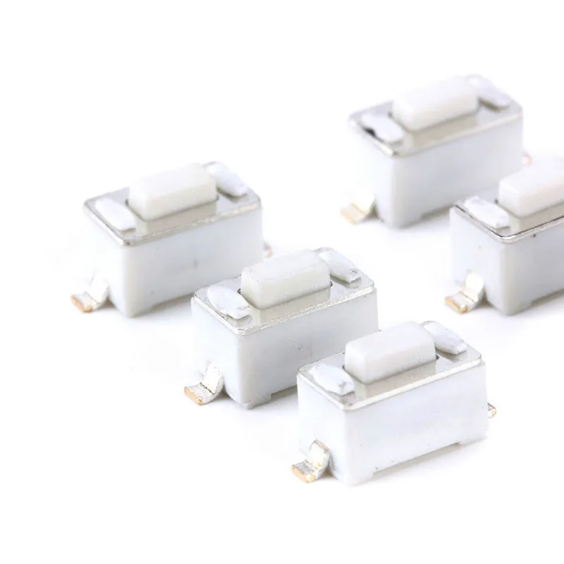 100PCS 3X6X4.3MM Micro Switch White Button Tactile Tact Push Switch 3*6*4.3MM SMD