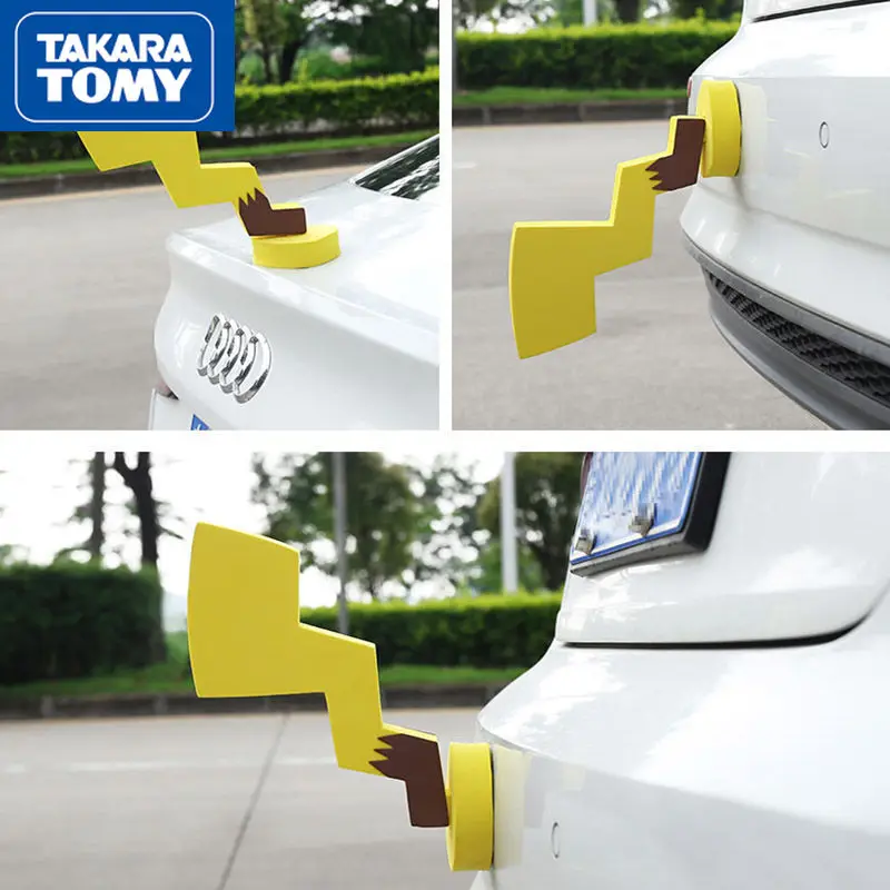 Takara Tomy Pokemon Car Decoration Car Exterior Decorations Cute Cartoon Roof Modification Pikachu Ear Decoration Stickers