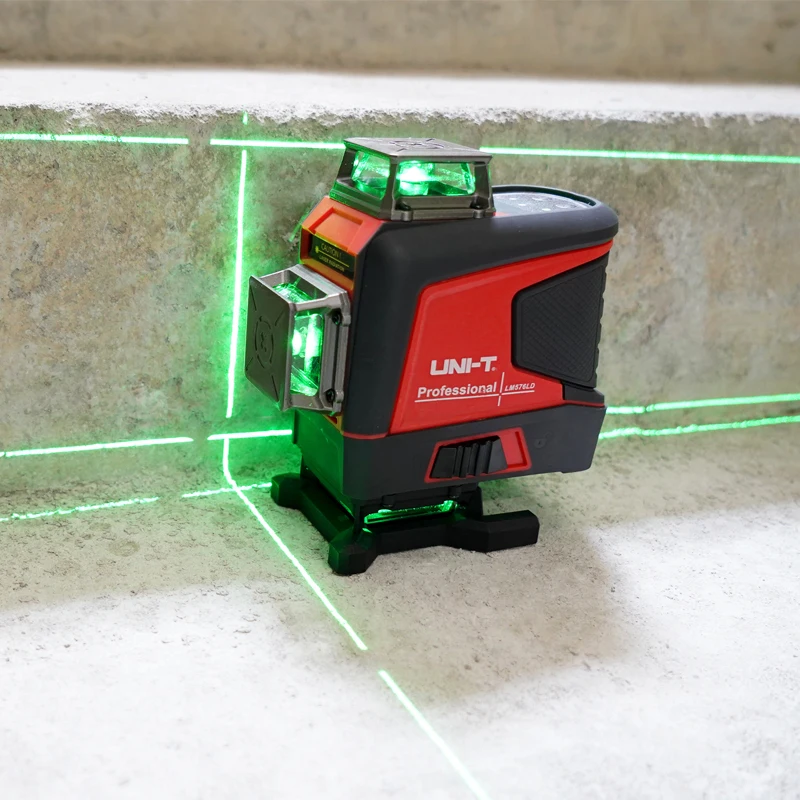 UNI-T LM576LD high-precision 16-line green laser leveler; horizontal and vertical measurement of buildings/doors and windows