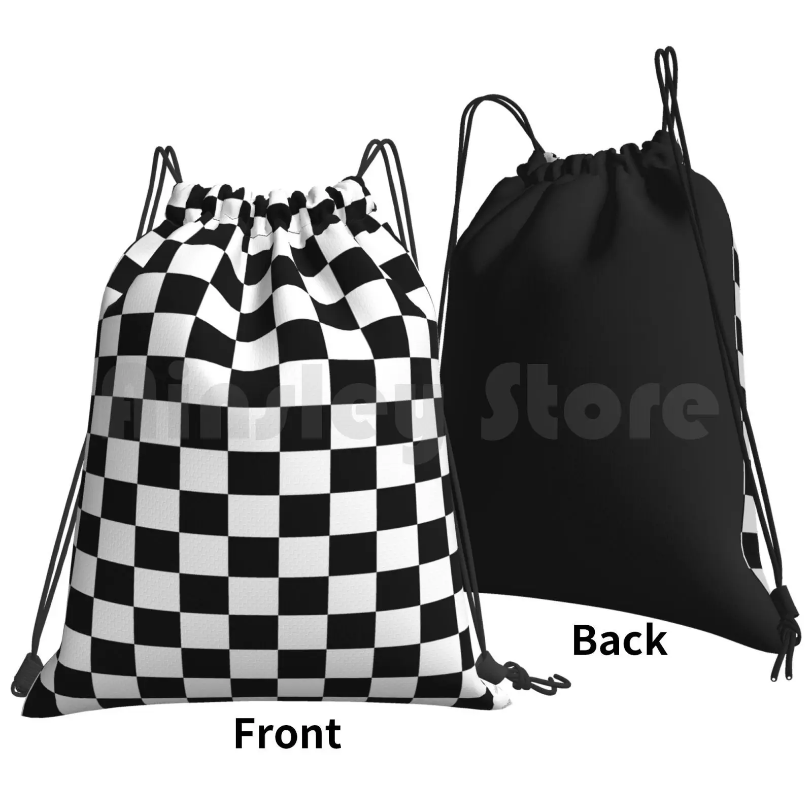 Chequered Flag Leggings-Checkered Racing Car Winner Jeggings Backpack Drawstring Bag Riding Climbing Gym Bag Womens Leg